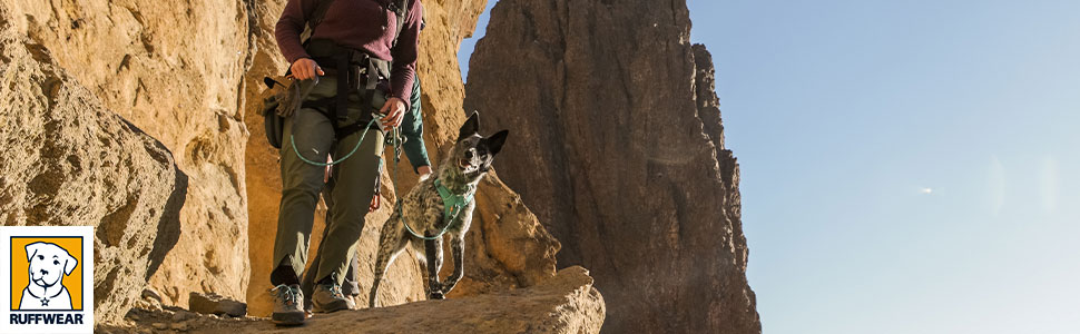 RUFFWEAR Knot-a-Leash — світловідбивний повідок для собак із мотузки з карабіном, 1,5 м, 7 мм, чорний