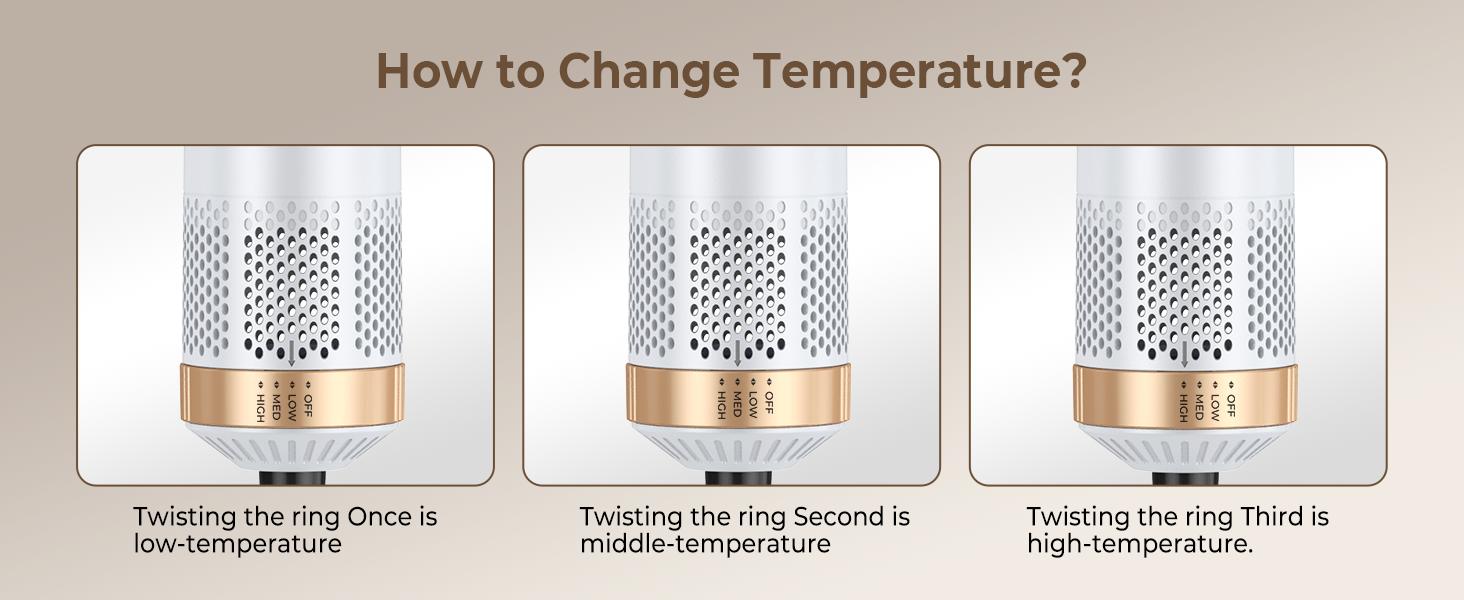 Airstyler 5 в 1: Фен-щітка для волосся, 1000W, білий. Створення об'єму, сушка, укладка, завивки. Підходить для всіх типів волосся. Набір з автоматичними локонами