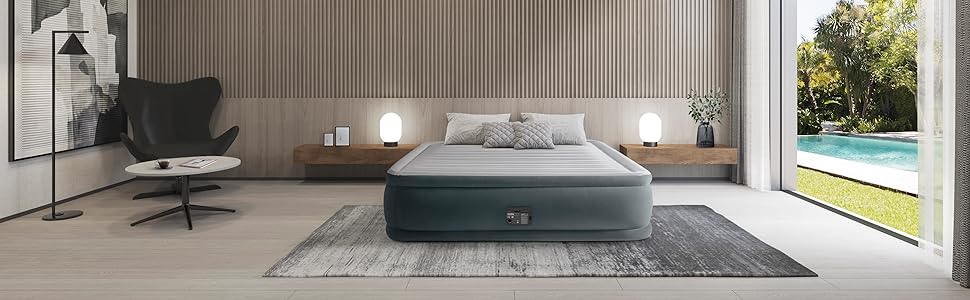 Надувний матрац Intex Queen DURA-Beam Prestige Downy, 64109, для відпочинку, розмір California King