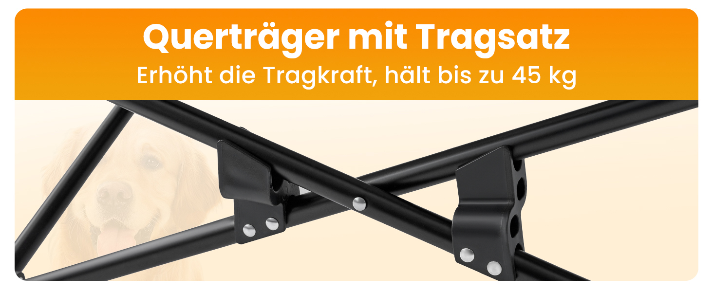 КінгКемп Лежанка для собак, піднята лежанка для домашніх тварин, Outdoor, чорна, 57 x 57 x 23 см