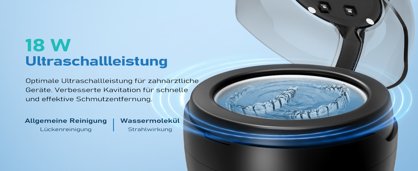 Ультразвуковий очищувач для стоматології 50kHz, 250мл з УФ-лампою (6 ламп) для брекетів, кап, ретейнерів, зубних протезів, елайнерів та ювелірних виробів, чорний