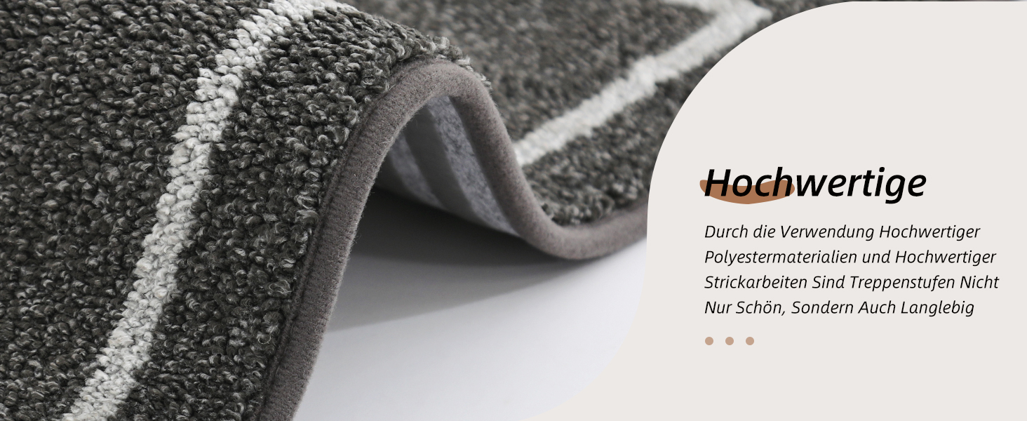 Килимочки на сходи BEQHAUSE, 4 шт., самоклеючі, для дітей, літніх людей та домашніх тварин, 100% поліестер, TPE-підкладка, 22x70 см, темно-сірий