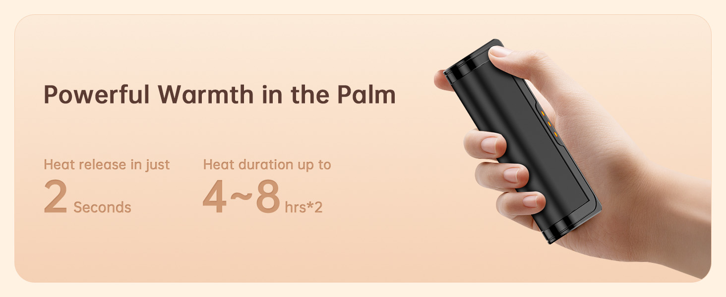 Jonwall Електричні кишенькові грілки для рук 2 шт., USB-зарядка, 3 рівні нагріву, для кемпінгу, гольфу, теплий подарунок, чорний