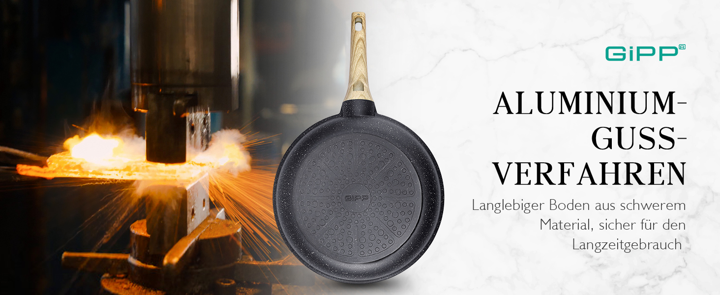 Набір посуду GiPP Keramik Antihaft: 22 частини (сірий) - посуд з керамічним покриттям, без PFAS, PFOA, PTFE, PFOS