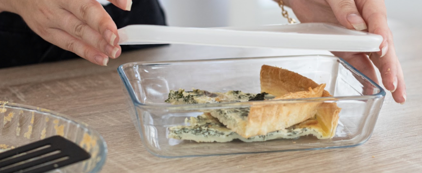 Набір скляних форм Pyrex Cook & Freeze з герметичними кришками (0,8 л, 1,5 л, 2,6 л, 4 л), для заморожування, без BPA