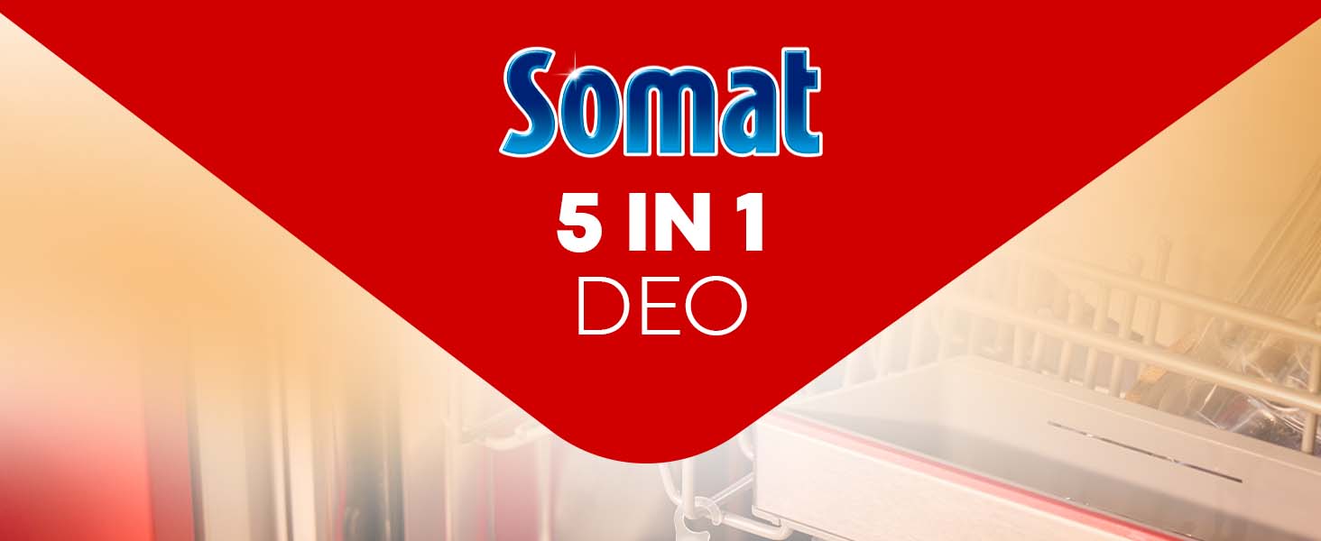 Дезодорант для посудомийних машин Somat 5в1 Лимон та Апельсин, нейтралізатор запаху для гігієнічної свіжості, 17 г (набір 8 шт)