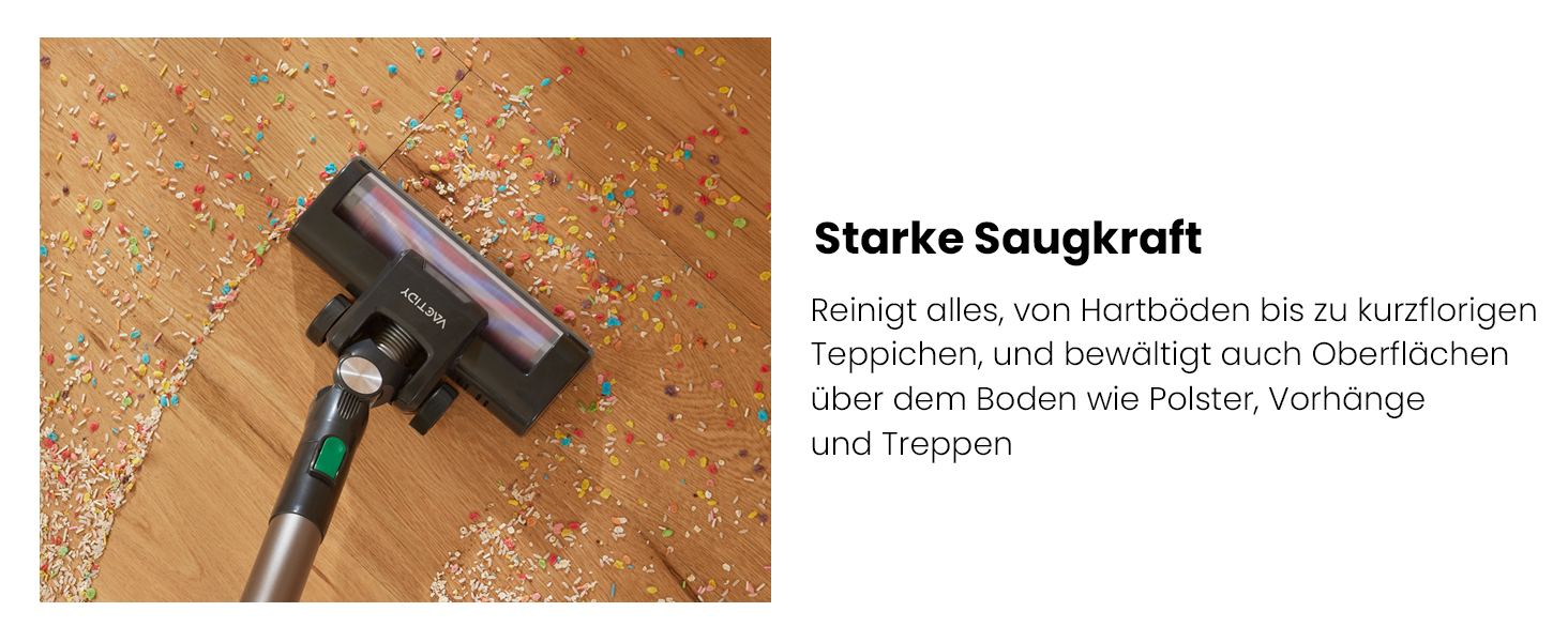 Бездротовий пилосос Vactidy Blitz V8: акумуляторний, 25KPa, 35 хв роботи, для твердих підлог, видаляє шерсть тварин, зелений