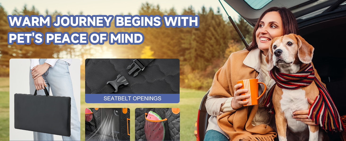 Захист для сидіння автомобіля для собак - килимок для заднього сидіння з жорстким дном, 181 кг, водовідштовхувальний, з сіткою, чорний, для позашляховиків та пікапів, розмір L (147x75 см)