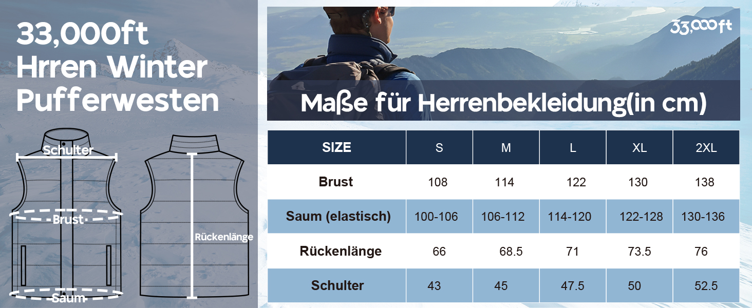 Чоловіча степкова жилетка 33000ft - тепла спортивна жилетка для туризму, гольфу, їзди на конях та активного відпочинку. Водовідштовхуюча жилетка з 4 кишенями. Колір: темно-синій, розмір S
