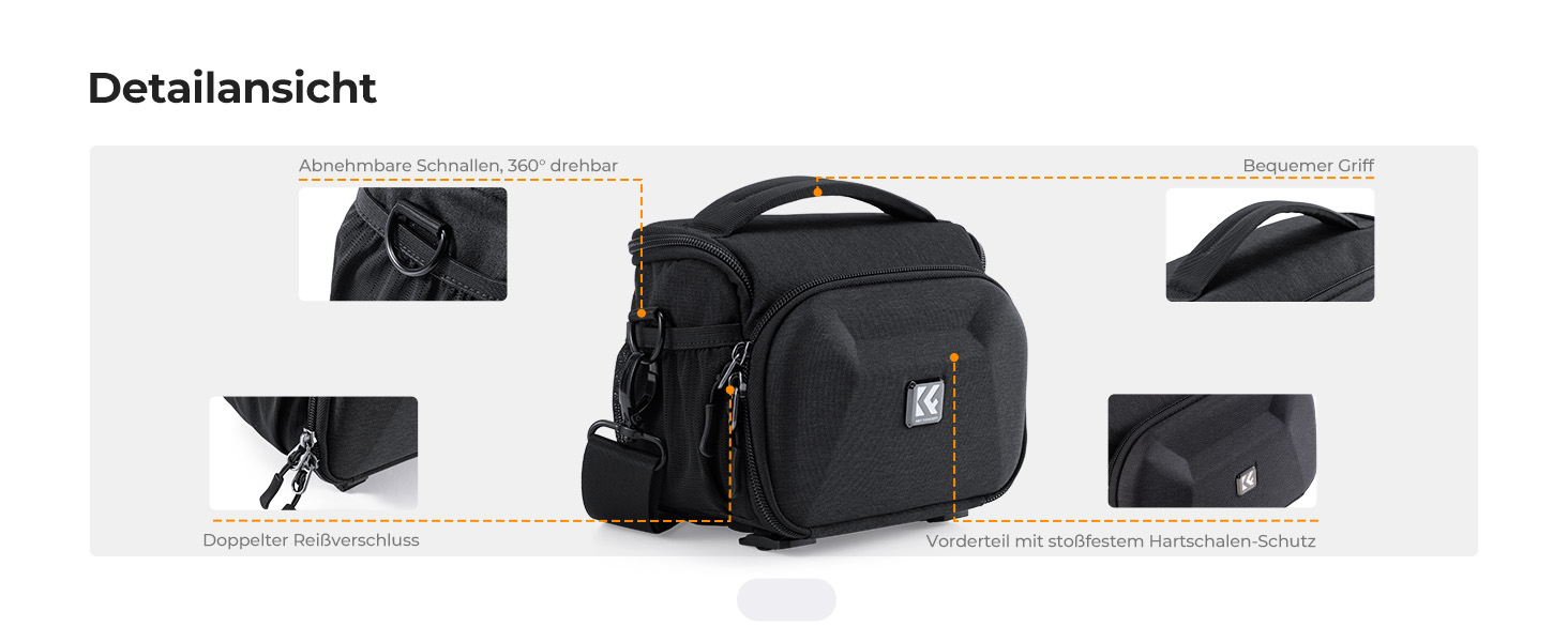 Сумка для камери K&F Concept для DSLR/SLR, фотосумка з кріпленням для штатива, фоторюкзак, компактна