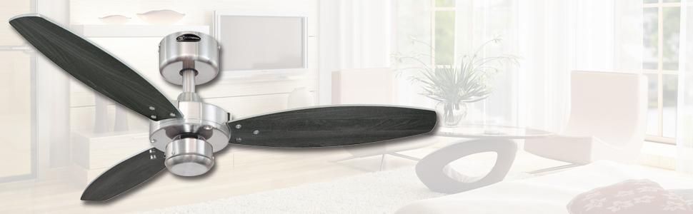 Deckenventilator Westinghouse Jet I 105 см, gebürstetes Nickel