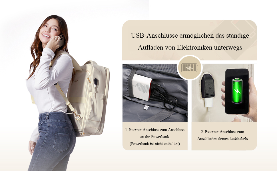 LOVEVOOK Рюкзак жіночий великий з відділенням для взуття, вологостійким відділенням та відділенням для ноутбука 17 дюймів, рюкзак чоловічий, розширюваний ручний багаж для бізнесу 30-40л для подорожей, відпустки, походів, Beige Beige 17,3 дюймів