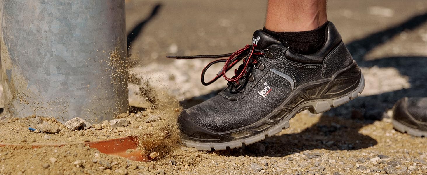 Робочі черевики ELTEN Jori Rapid Black-red Mid ESD S3S, чоловічі та жіночі, текстиль, пластикова захисна капа, легкі, спортивні, 44 EU, чорний/червоний