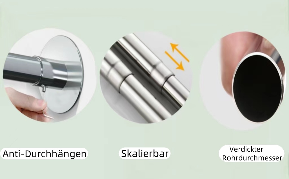 Штанга для душу без свердління, L-подібна, регульована, з нержавіючої сталі, для ванної кімнати та гардеробної (75-95 x 75-95 см), срібна