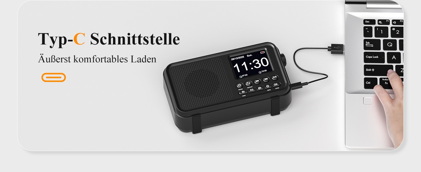 Портативне DAB/FM радіо з Bluetooth, екраном 2.4