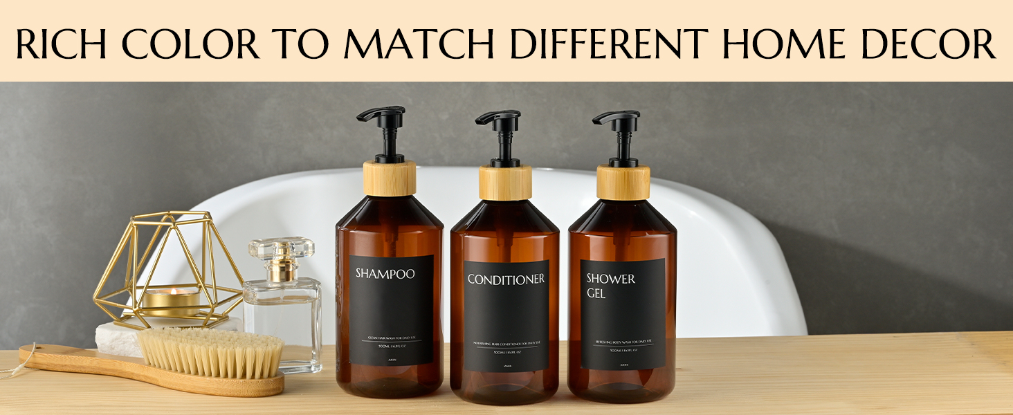 3 шт. дозатори для мила настінне кріплення, 500 мл, дозатори для шампуню та гелю для душу, чорний колір, без свердління, для кухні та ванної кімнати