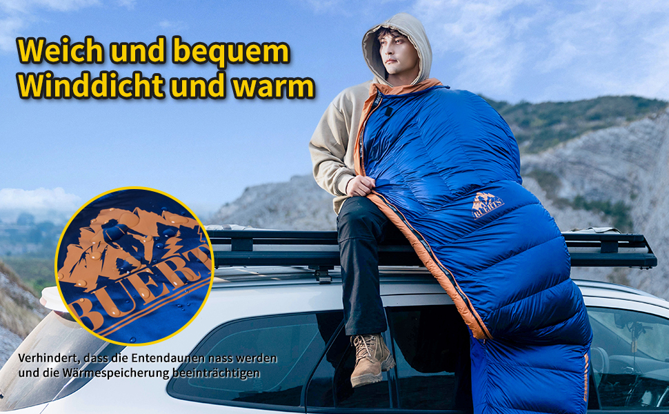 Спальний мішок зимовий, -24°C, чорний. Ultraleichter Mumien-Schlafsack для дорослих та підлітків, кемпінг, походи, трекінг