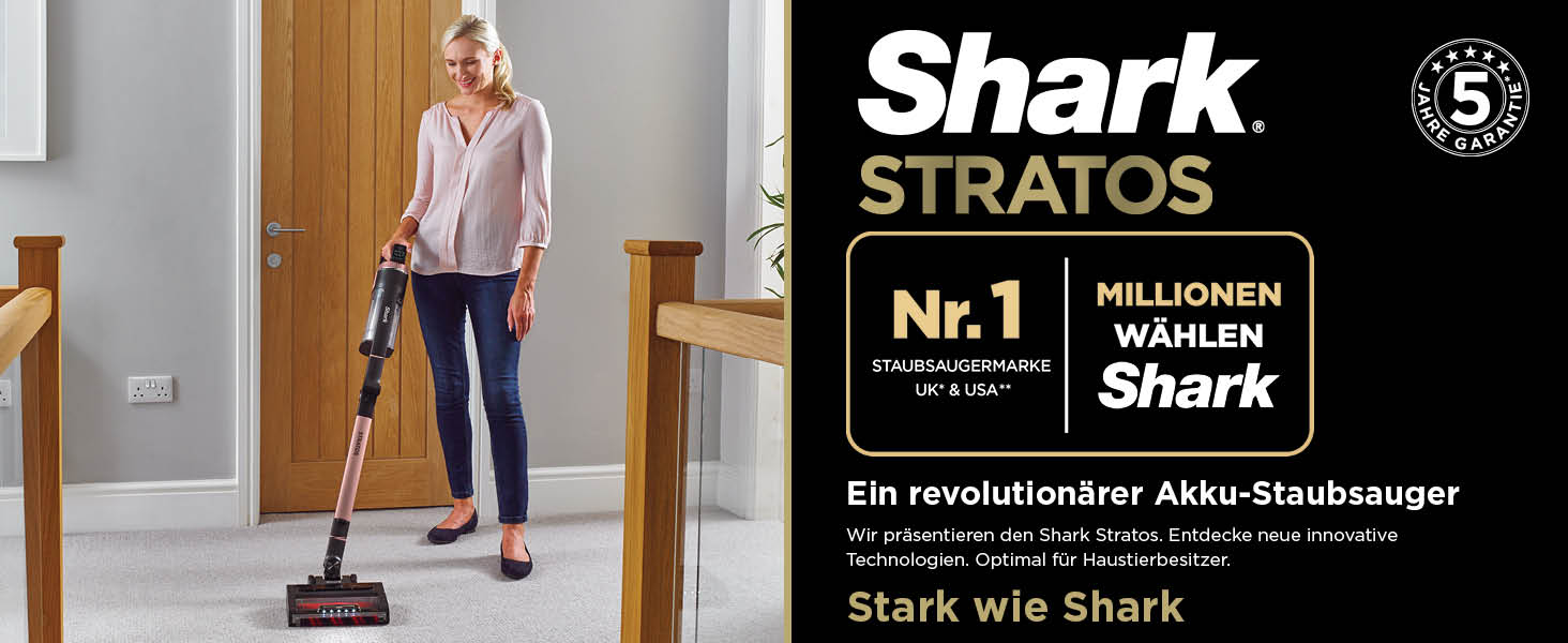 Shark Stratos акумуляторний бездротовий пилосос PowerFins Plus, 60 хв роботи, CleanSense IQ, антизаплутування волосся, насадки для щілин та різних поверхонь, рожево-антрацитова колірна гамма, IZ400EU Stratos, без насадки для тварин