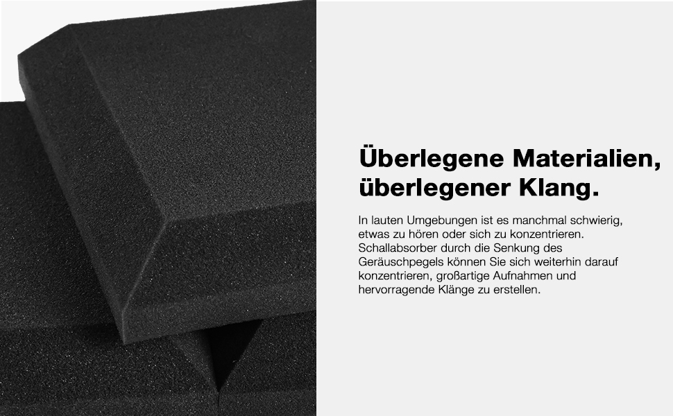 Акустичні панелі Fstop Labs для звукоізоляції, 3D шумопоглинаючий піропористий поролон (гриби), 12 шт, 30 x 30 x 5 см, чорний — для студії, офісу та дому