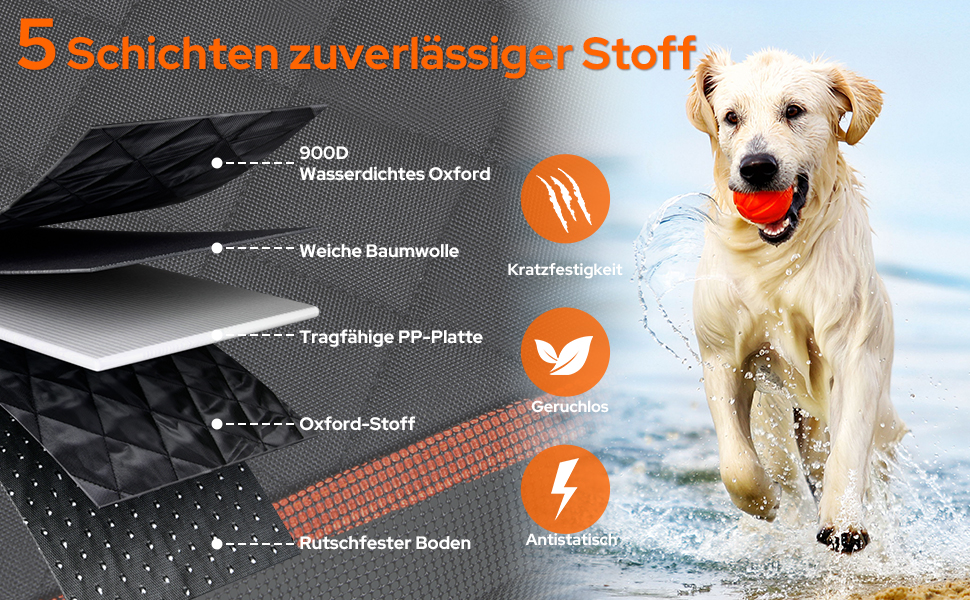 Водонепроникний килимок для собак у багажник авто, універсальний, з металевим кліпом