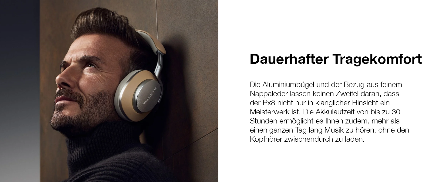 Навушники Bowers & Wilkins Px8: бездротові, з активним шумопоглинанням, Bluetooth 5.0, чорні