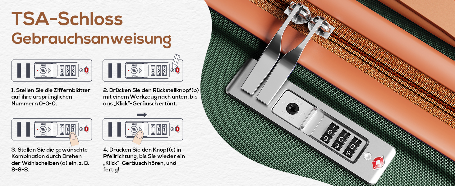 Набір валіз Melalenia 7 предметів з жорстким корпусом, легкий, на 4 колесах з TSA-замком. Включає косметичку, сумку для подорожей та кулькову сумку (зелений, 53см, набір ручної поклажі 4 предмети)