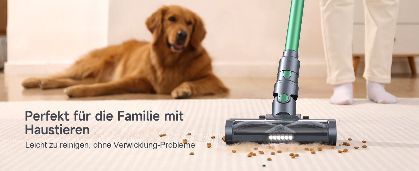 Бездротовий пилосос MIUZZY M241 30000Pa з акумулятором, 50 хв роботи, LED дисплей, для твердих поверхонь, килимів, шерсті тварин, зелений