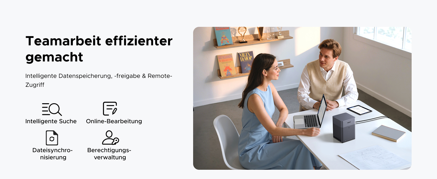 NAS UGREEN NASync DH4300 Plus: 2 відсіки, NFC, 4GB RAM, 1GbE LAN, для дому