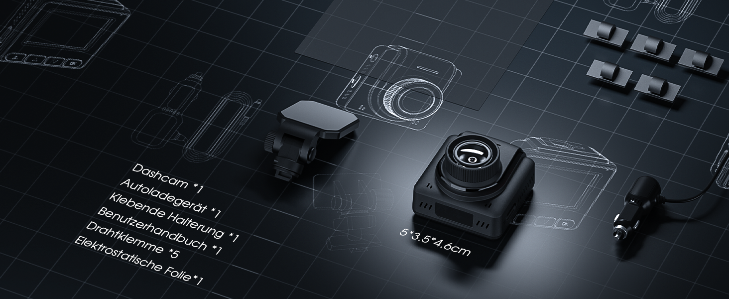 Відеореєстратор Auto WiFi 2K Mini з GPS, IPS-дисплеєм, нічним баченням та G-сенсором