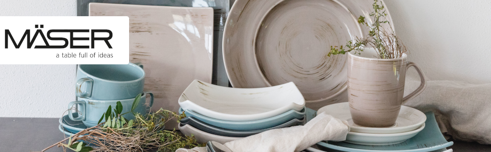 Набір кавових чашок MÄSER Derby Premium для 4 осіб, 240 мл, кераміка, пастельні кольори, керамічні підставки, гастрономічна якість