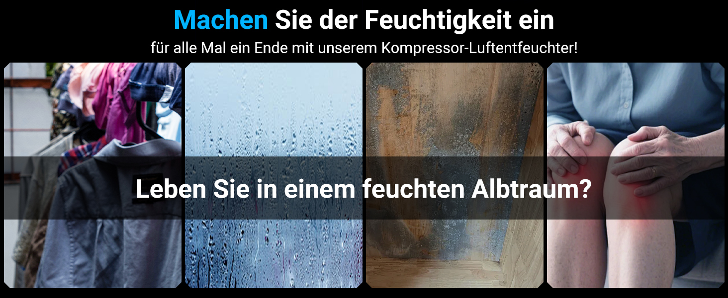 Електричний осушувач повітря 20л/день з датчиком вологості та LED дисплеєм, таймером, 3 режими, для спальні, офісу, підвалу, безперервна подача, білий