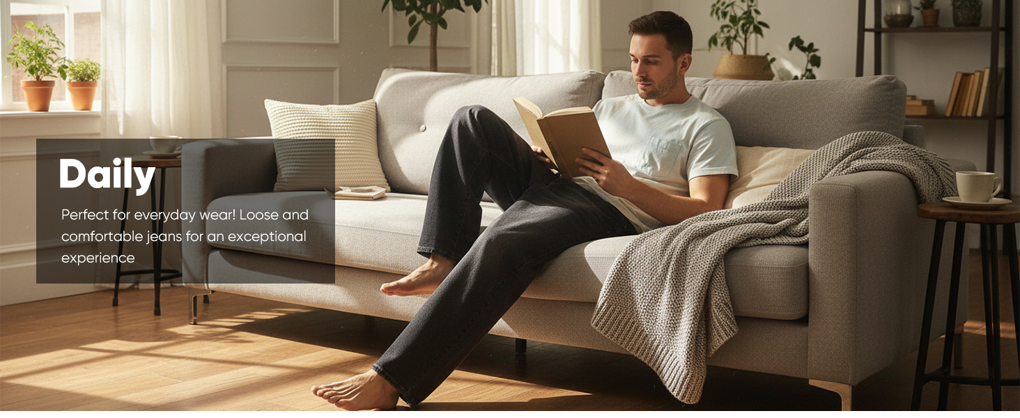 Чоловічі широкі джинси JMIERR Baggy Y2K Denim Streetwear Raw Loose Fit Hip Hop XXL темно-сині