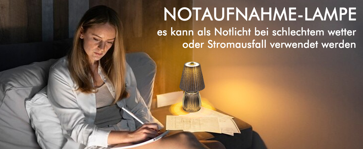 Настільна лампа MJ з таймером, акумуляторна, для дому та декору (сіра)