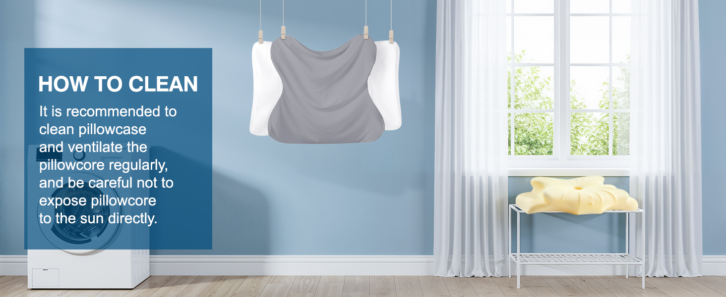 Подушка для шиї Subtail - подушка з піною з пам'яті, ергономічна подушка для сну на боці, спині та животі, сірого кольору