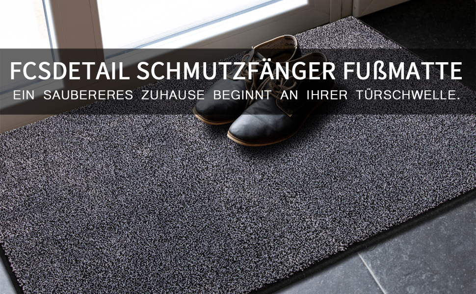 Килимок для дому FCSDETAIL 50x80 см, антиковзаючий, машинне прання, водопоглинаючий, для собак, вхід, порог, коридор, темно-сірий