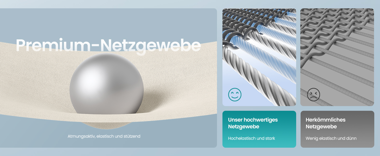 Офісний стіл SONGMICS, ергономічне крісло з сіткою, з підтримкою попереку, регульована спинка та підголівник, для дому та офісу, OBN041B01 (пісочний беж)
