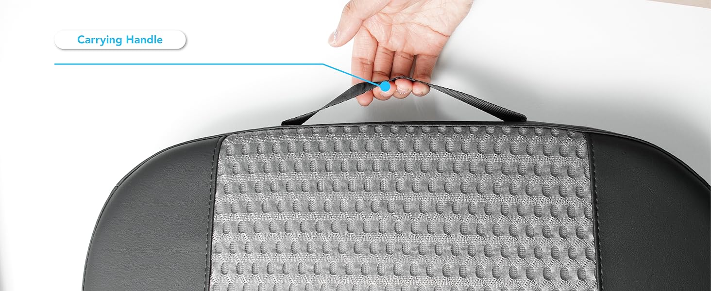 Подушка для сидіння в авто з Memory Foam: Комфорт, підтримка спини, для лікування ішіасу та болю в куприку. Підходить для авто, вантажівки, офісу, інвалідного візка. Шкіра та сітка 4D (Чорний & Сірий)