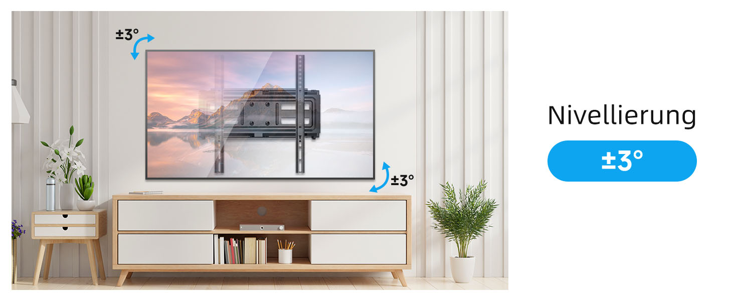 XINLEI Adjustable Tilt & Swivel TV Wall Mount for 26-70 inch Flat & Curved TVs - 45kg / 400x400mm VESA - Black