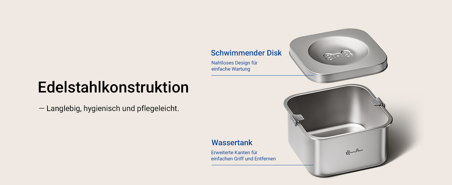 Миска для собак DownyPaws 3L з нержавіючої сталі, анти-розбризкування, чорна, для дому та вулиці