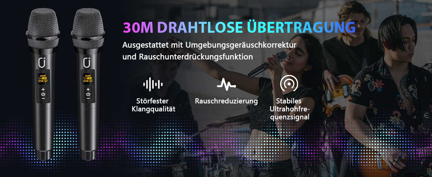 Караоке машина портативна Bluetooth 5.3 з 2 мікрофонами для дорослих, PA-система з корекцією тону та ехо, підтримка TWS/TF-карти/USB/AUX, для домашніх вечірок, чорний колір