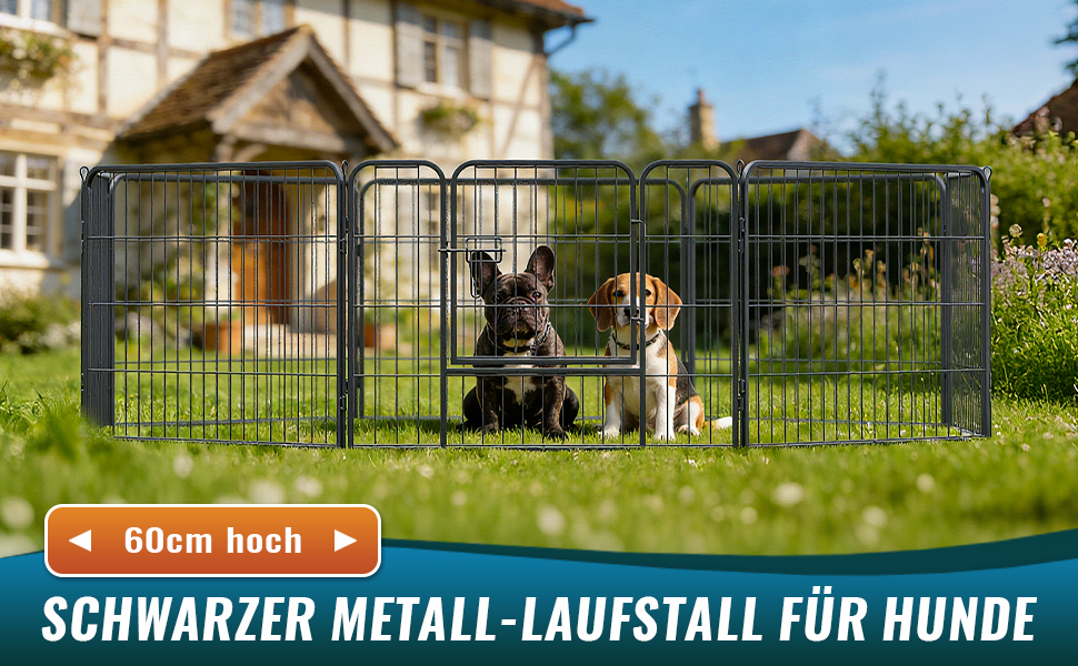 Металевий вольєр для собак та цуценят, переносний загон для тварин, вигульний майданчик на вулицю (12 шт.)