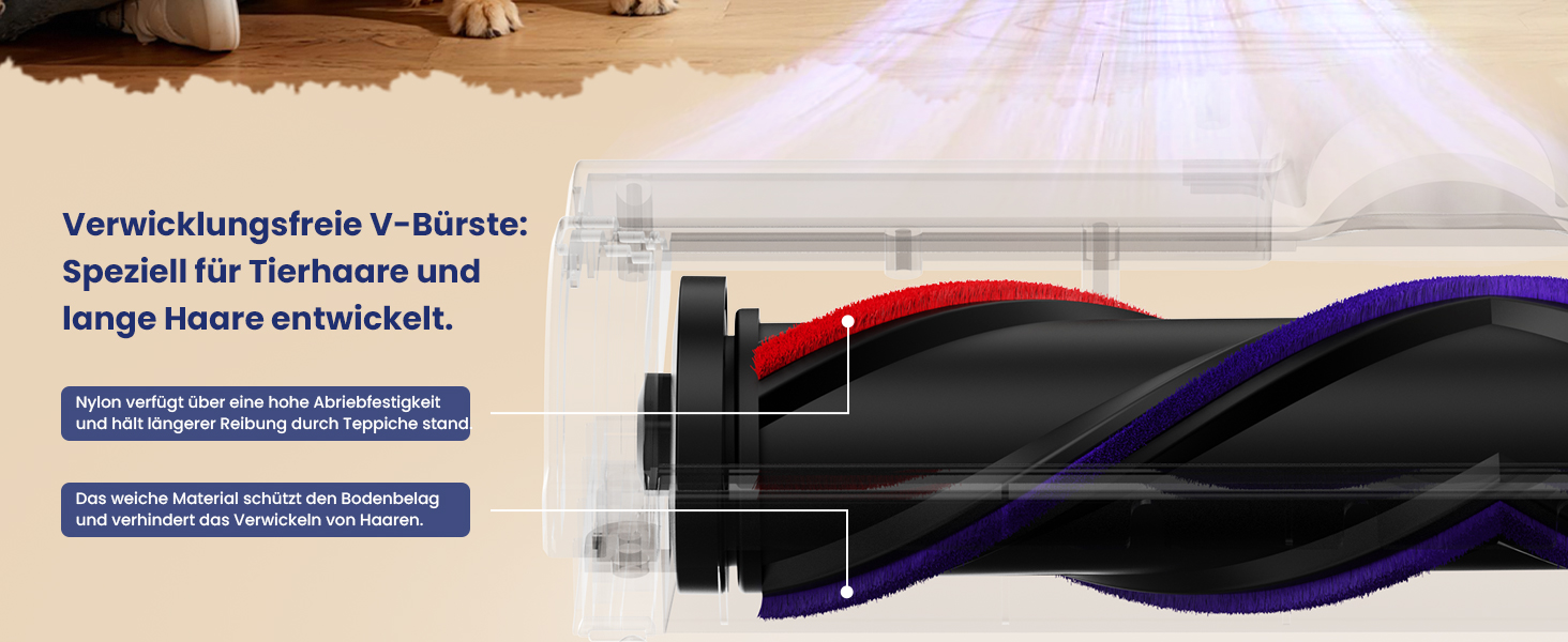 Бездротовий акумуляторний пилосос A12 з функцією миття підлоги, 8-в-1, 48Kpa, 550W, 70 хвилин, з сенсорним екраном, об'єм контейнера 1,5 л, док-станція для стін, підходить для килимів, авто, шерсті тварин, фіолетовий