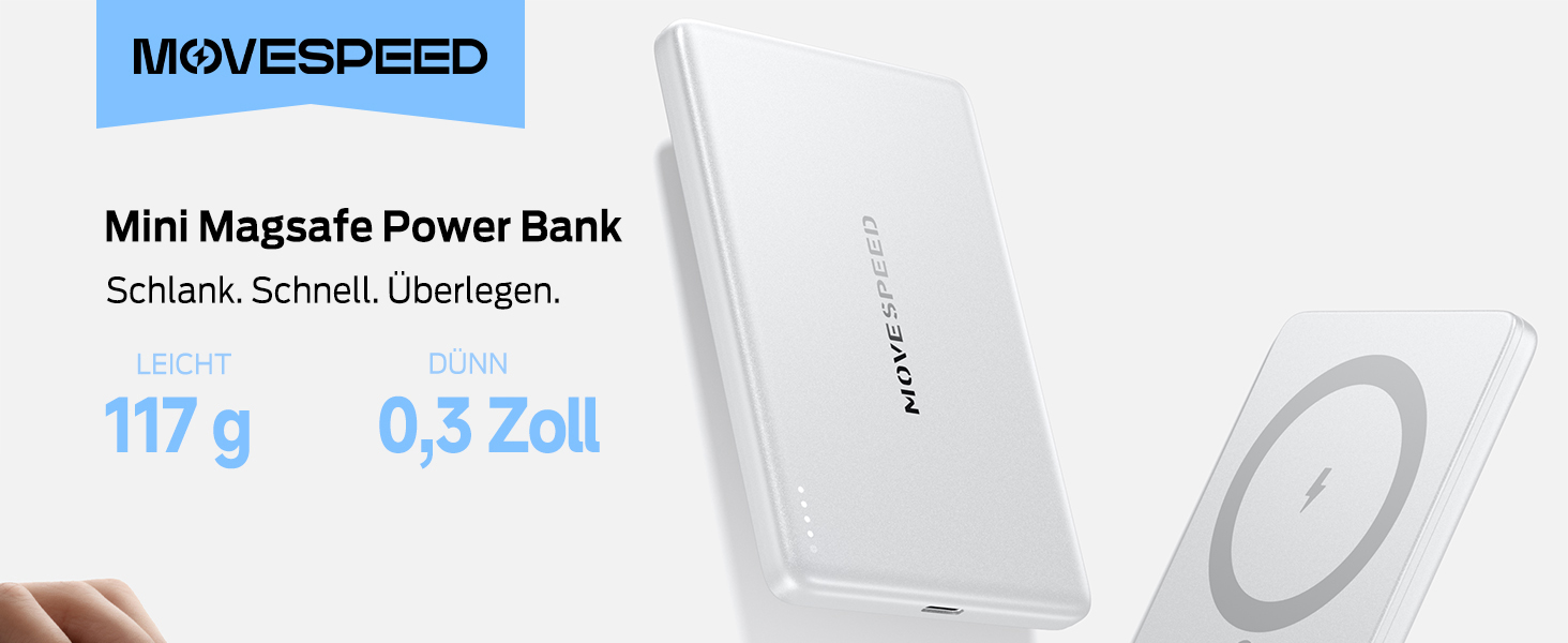 Power Bank Magsafe 5000mAh Slim (Білий перламутр) - Бездротовий магнітний акумулятор для iPhone та Samsung