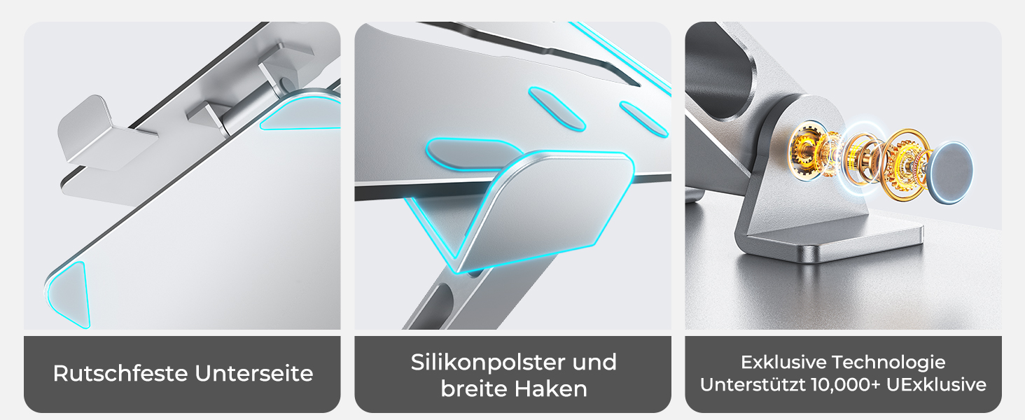 Регульований підставка для ноутбука: ергономічна, складна, з алюмінію, для MacBook Pro, HP (10–16