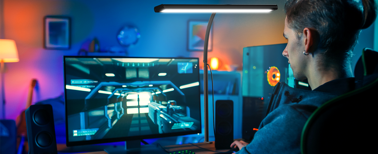 Настільна лампа 10W з регулюванням яскравості - 160 LED, USB-адаптер, 3 колірні температури, 10 рівнів яскравості, гнучкий 70см 