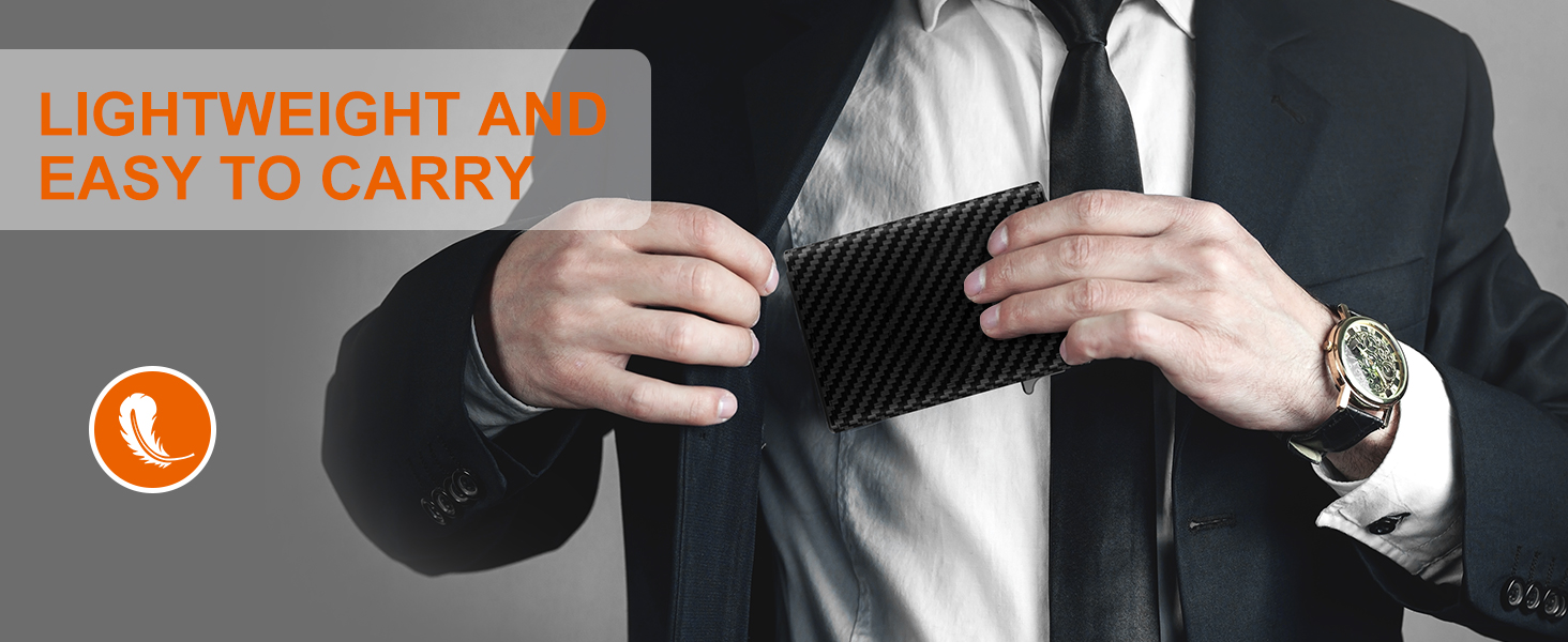 Чоловіче картхолдер/портмоне: Slim модель з відділом для монет, RFID захистом та віконцем для ID, Pop-Up, шкіряне, карбоновий дизайн (чорний)