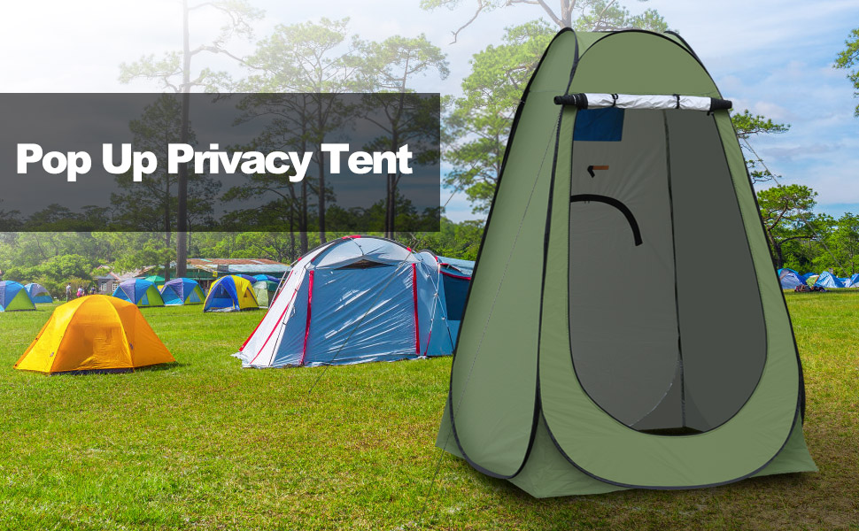 Намет-роздягальня CLIPOP для душу та відпочинку на природі, 120x120x190 см, зелений