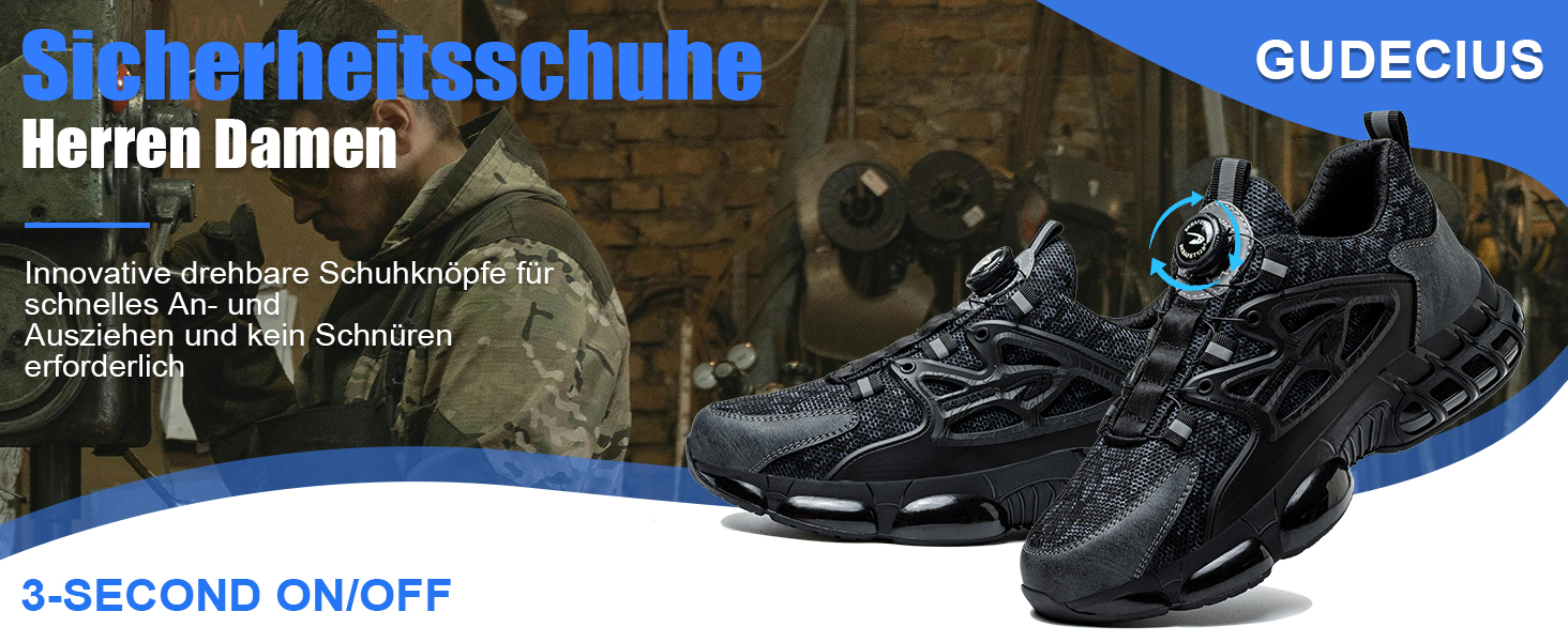 Робочі черевики безпеки для чоловіків та жінок. Спортивні, легкі, антипрокольні, антиударні. Розміри 38-41 EU, колір чорний