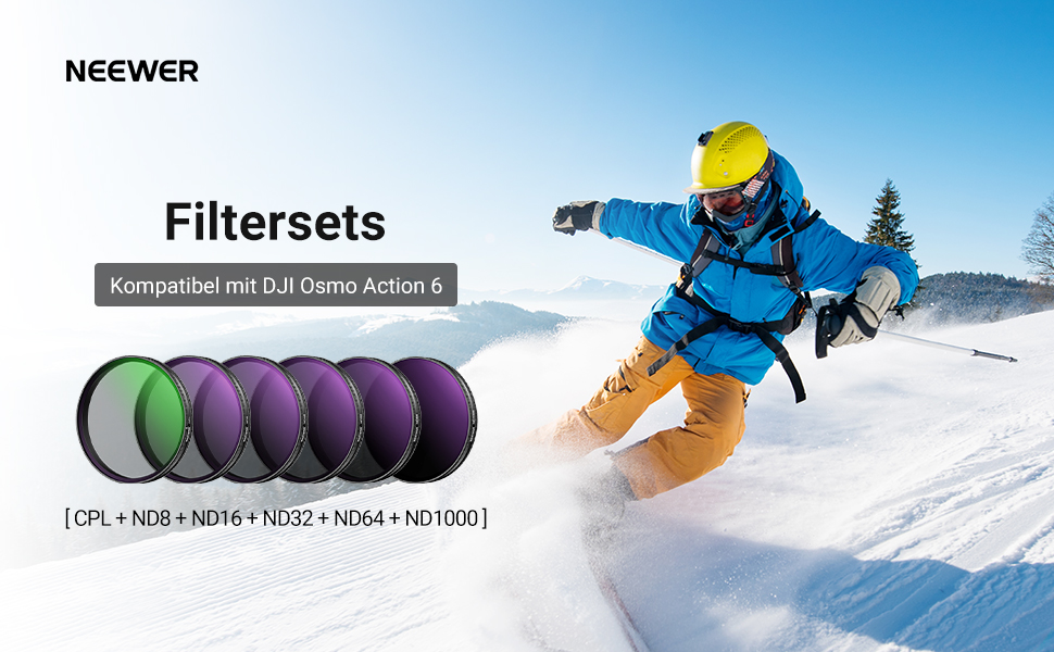 Набір фільтрів NEEWER CPL + ND для DJI Osmo Action 6 (FL-B2) - 6 шт.