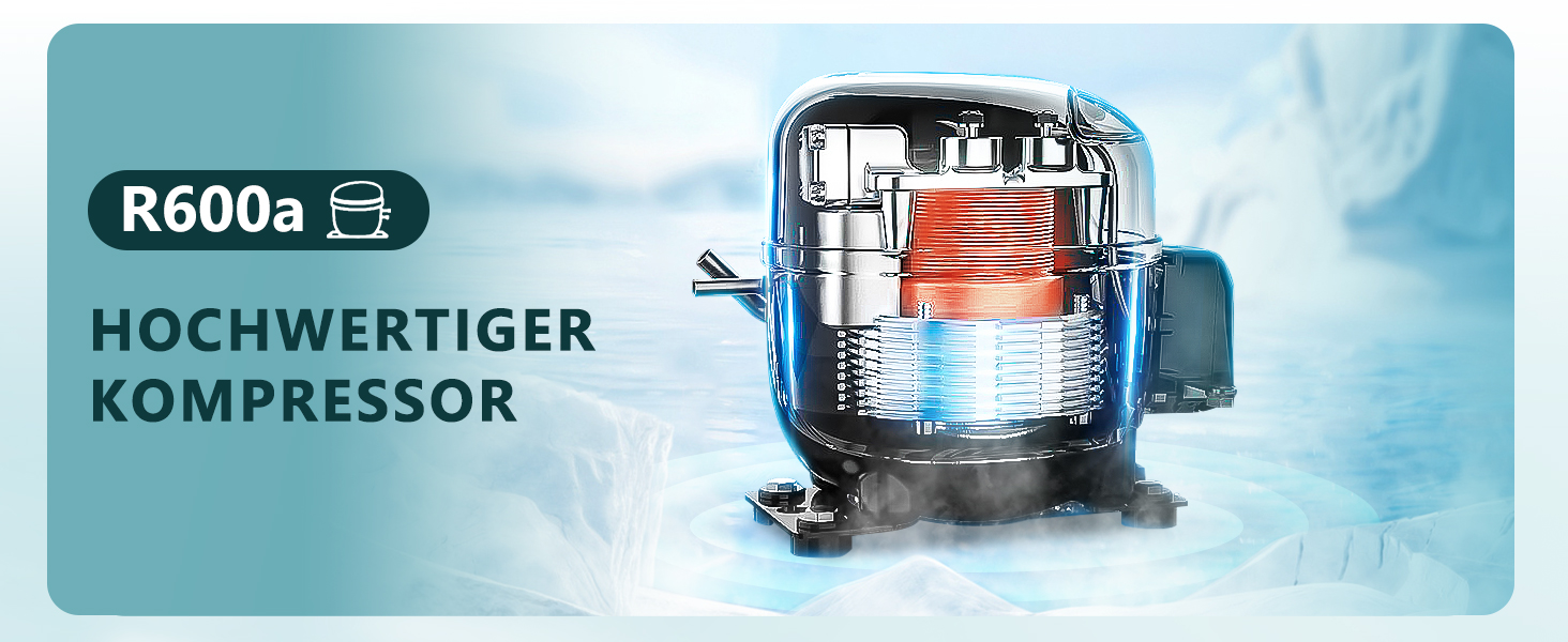 Міні-холодильник EUHOMY для напоїв на 55 банок, чорний, 36L, з дверцятами з прозорого скла, LED-підсвітка, тихий (43dB), для офісу, кімнати, бару